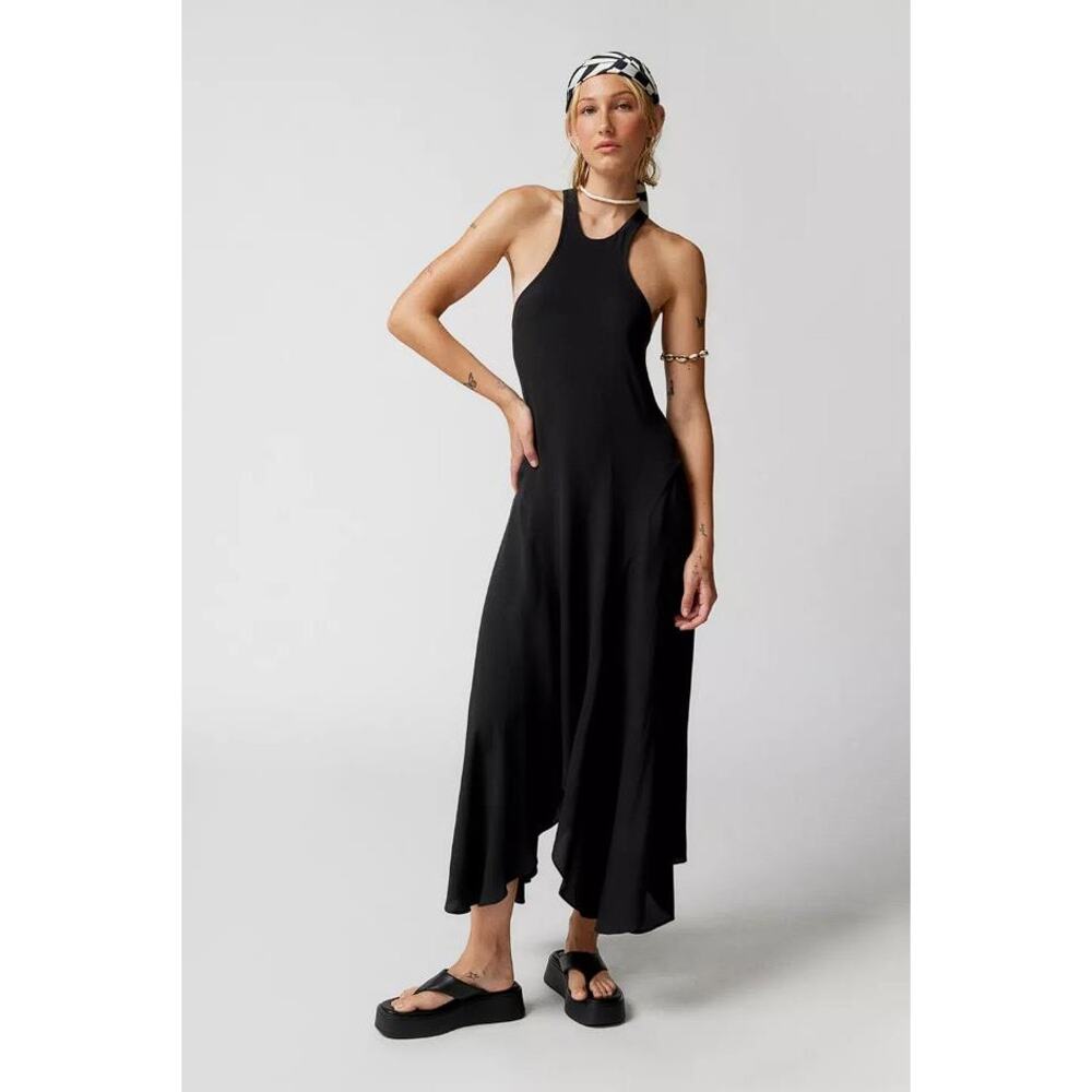 URBAN OUTFITTERS Women's Ecote Janet Strappy-Back Midi Dress In Black